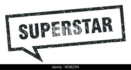 superstar sign. superstar square speech bubble. superstar Stock Vector