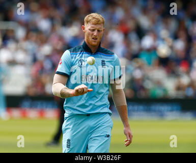 London, UK. 14th July, 2019. LONDON, ENGLAND. JULY 14: Ben Stokes of England during ICC Cricket World Cup Final between England and New Zealand at the Lord's Cricket Ground on July 14, 2019 in London, England. Credit: Action Foto Sport/Alamy Live News Stock Photo