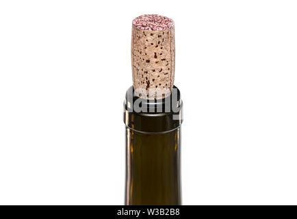 Bottle Neck Stopper Wine - isolated on white Background Stock Photo
