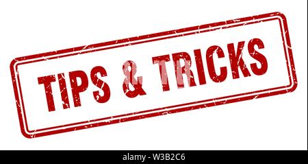 tips & tricks stamp. tips & tricks square grunge sign. tips & tricks Stock Vector