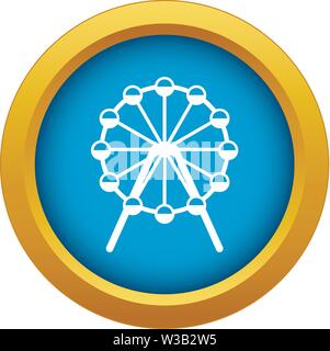 Singapore Flyer, tallest wheel in the world icon blue vector isolated Stock Vector