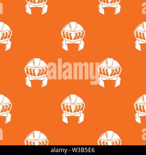 Knight helmet medieval pattern vector orange Stock Vector