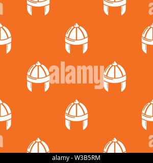 Knight helmet guard pattern vector orange Stock Vector