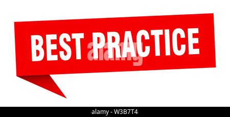 best practice speech bubble. best practice sign. best practice banner Stock Vector