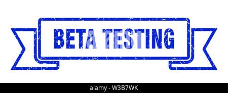 beta testing grunge ribbon. beta testing sign. beta testing banner Stock Vector