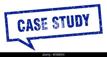case study sign. case study square speech bubble. case study Stock Vector