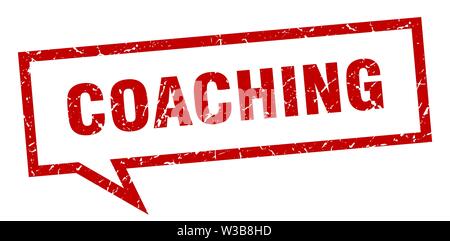 coaching sign. coaching square speech bubble. coaching Stock Vector