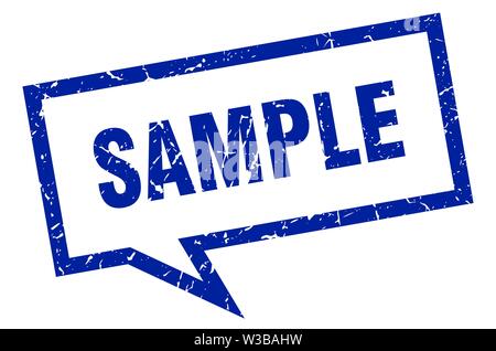 sample sign. sample square speech bubble. sample Stock Vector