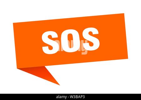 sos speech bubble. sos sign. sos banner Stock Vector