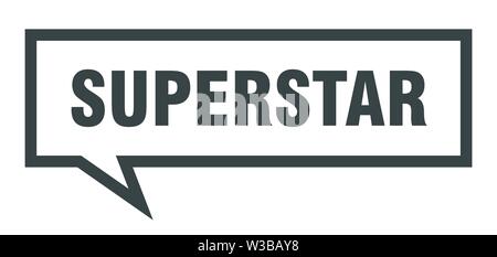 superstar sign. superstar square speech bubble. superstar Stock Vector