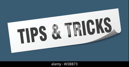 tips & tricks sticker. tips & tricks square isolated sign. tips & tricks Stock Vector