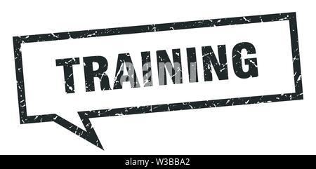 training sign. training square speech bubble. training Stock Vector