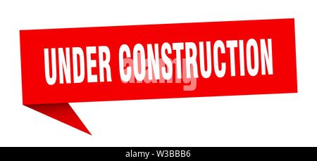 under construction speech bubble. under construction sign. under construction banner Stock Vector