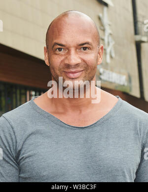 Berlin, Germany. 14th July, 2019. The choreographer and dancer Detlef Soost stands at Marlene-Dietrich-Platz. He was on Spangebob's show for his 20th birthday. Credit: Annette Riedl/dpa/Alamy Live News Stock Photo