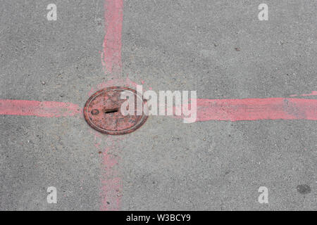 asphalt hatch  texture metal texture ground  line Stock Photo
