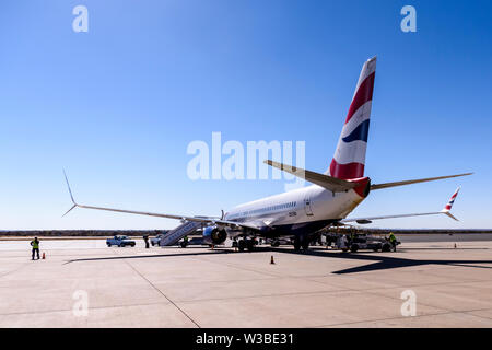 Comair (operating as British Airways) Boeing 737-80 ZS-ZWI, manufacturer serial number 30403, line number 749, delivered January 2001. Stock Photo