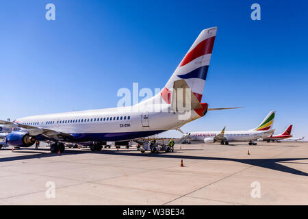 Comair (operating as British Airways) Boeing 737-80 ZS-ZWI, manufacturer serial number 30403, line number 749, delivered January 2001. Stock Photo