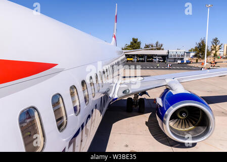 Comair (operating as British Airways) Boeing 737-80 ZS-ZWI, manufacturer serial number 30403, line number 749, delivered January 2001. Stock Photo