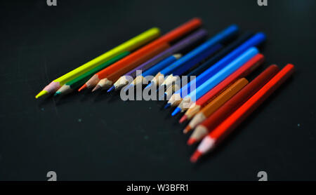 Colorful Pencils, composition with pencils Stock Photo