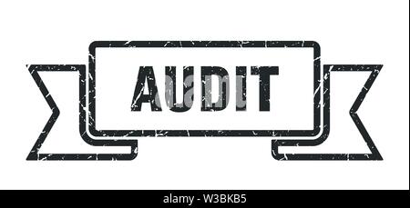 audit grunge ribbon. audit sign. audit banner Stock Vector