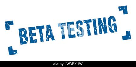 beta testing stamp. beta testing square grunge sign. beta testing Stock Vector