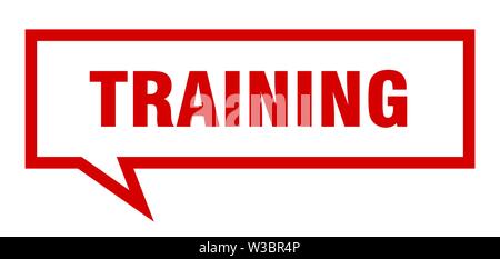 training sign. training square speech bubble. training Stock Vector