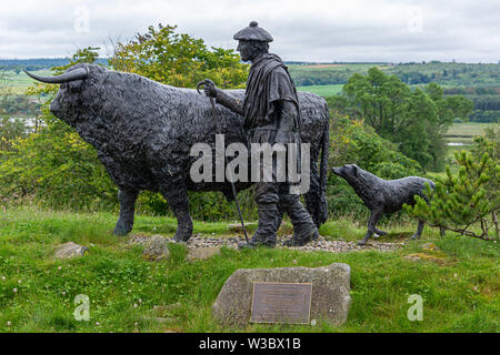 Highland Drover Statue at Dingwall Mart Stock Photo