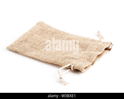 Canvas bag for various things isolated on white background Stock Photo