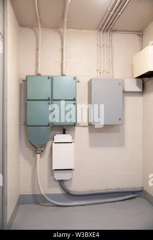 Electrical installation of an old building Stock Photo