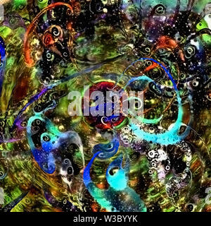 Modern abstract painting. Swirling forms Stock Photo