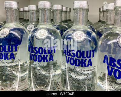 bottles of absolut vodka on a shelf of a duty free shop in istanbul ataturk airport istanbul turkey stock photo alamy