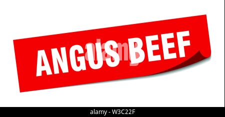 angus beef sticker. angus beef square isolated sign. angus beef Stock Vector