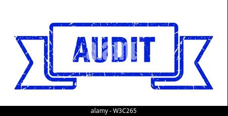 audit grunge ribbon. audit sign. audit banner Stock Vector