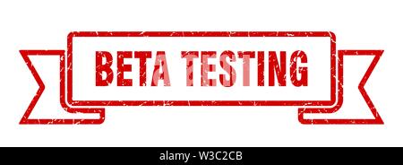 beta testing grunge ribbon. beta testing sign. beta testing banner Stock Vector