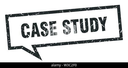 case study sign. case study square speech bubble. case study Stock Vector