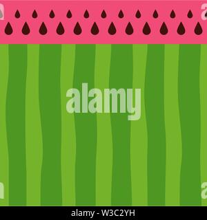 Abstract seamless pattern of smooth vertical green lines, watermelon texture with seeds. Green stripes. Watermelon peel. Striped background. Vector. Stock Vector