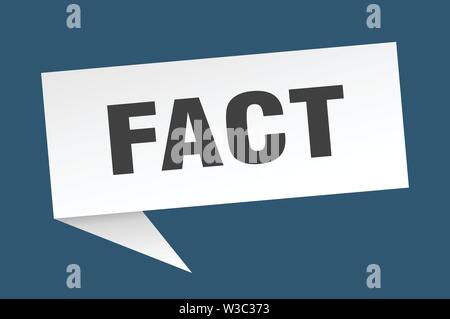 fact speech bubble. fact sign. fact banner Stock Vector