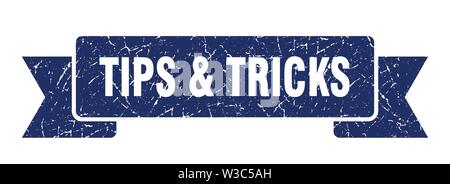 tips & tricks grunge ribbon. tips & tricks sign. tips & tricks banner Stock Vector