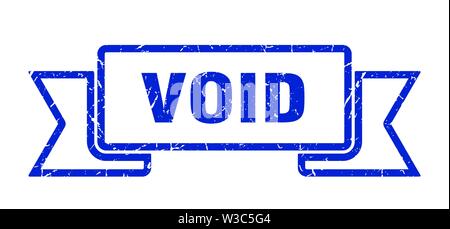 void grunge ribbon. void sign. void banner Stock Vector