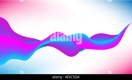 blue and violet wavy lines with squares Stock Vector