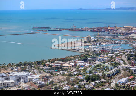 Townville harbour and city, Queensland, Australia Stock Photo