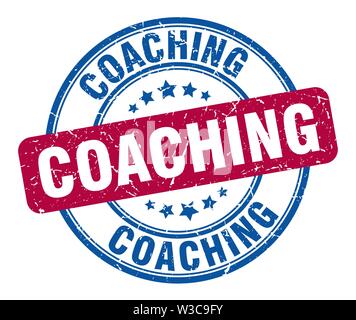 coaching stamp. coaching round grunge sign. coaching Stock Vector