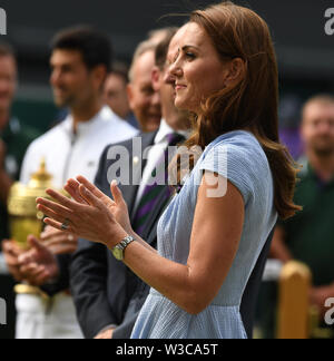 London, UK. 14th July, 2019. The Championships Wimbledon 2019 14072019 Duchess of Cambridge Credit: Roger Parker/Alamy Live News Stock Photo