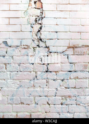 Painted pink brick wall background Stock Photo