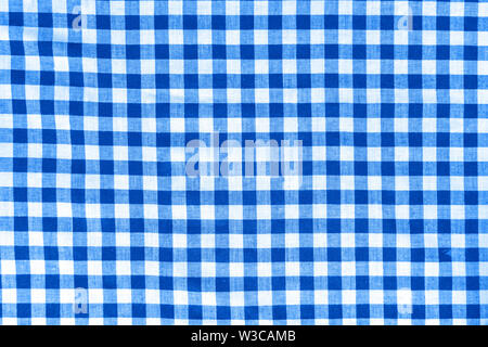 close macro view of red and white vichy pattern Stock Photo