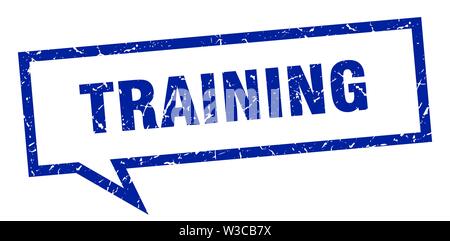 training sign. training square speech bubble. training Stock Vector