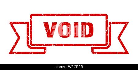 void grunge ribbon. void sign. void banner Stock Vector