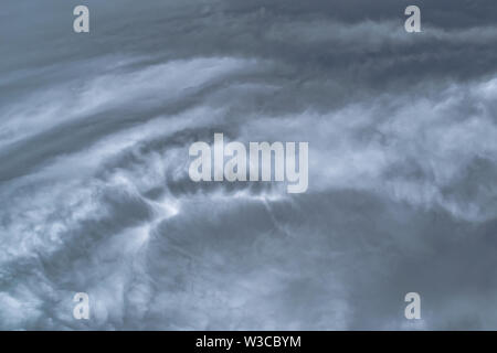 A beautiful abstract image of storm clouds over Oslo, Norway, showing the fluid natural motion of ever-changing weather. Stock Photo
