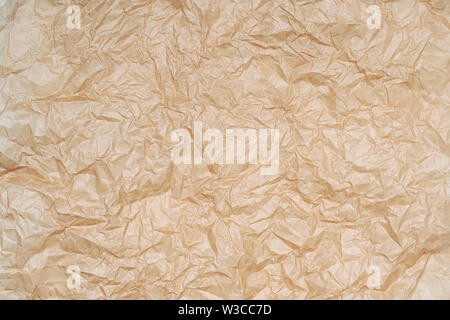 crumpled brown baking parchment paper, full frame Stock Photo - Alamy