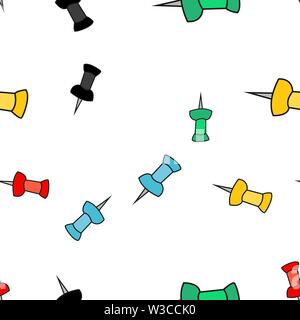 Seamless pattern of office buttons in Doodle style. Vector illustration. Stock Vector